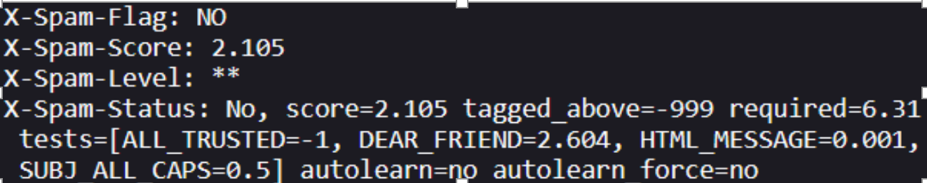 Spam-Score in Mail-Headern (2)