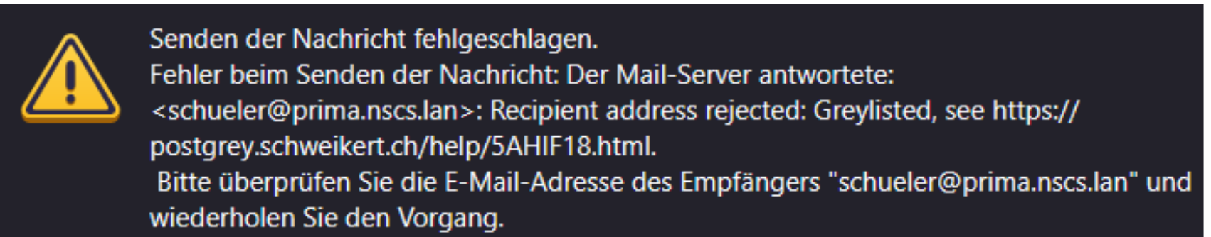 Postgrey Konfiguration