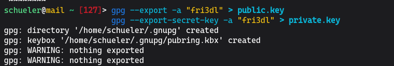 GPG Key Generation and Export