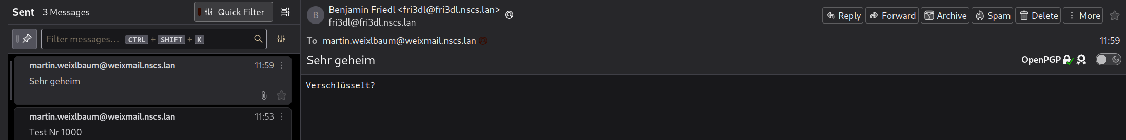 Decrypted Email in Thunderbird